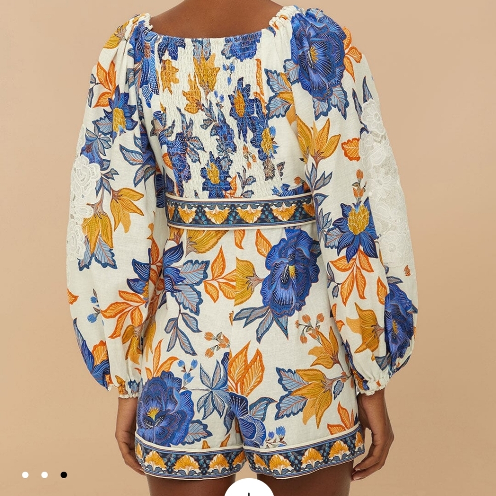 Farm Rio Floral Romper - Picture 4 of 8